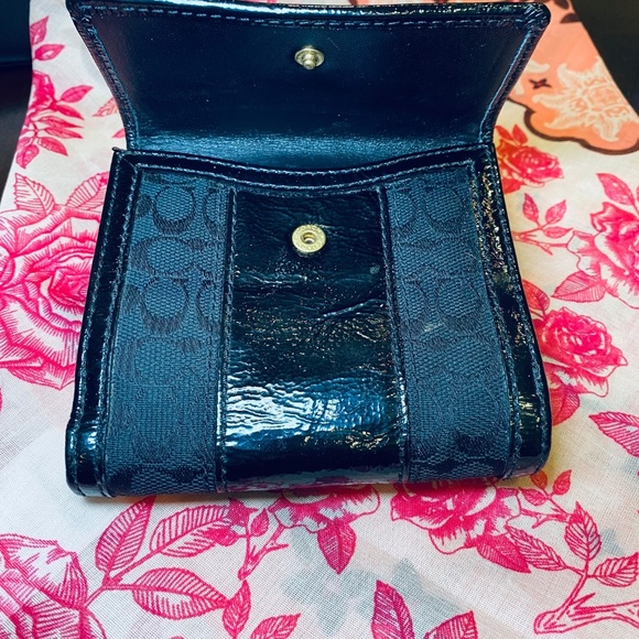 Coach Black monogram leather and nylon bifold wallet - Picture 3 of 4